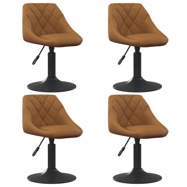 vidaXL Draaistoelen (2 stuks) Bruin Kunstleer - 70% Korting!