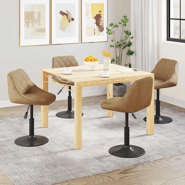 vidaXL Draaistoelen (2 stuks) Bruin Kunstleer - 70% Korting!