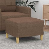 VidaXL Voetenbank Stof Bruin 60x50x41cm - 40% Korting!