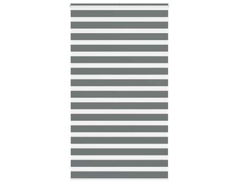 VidaXL Zebra Rolgordijn Donkergrijs 130x200cm - 40% Korting!