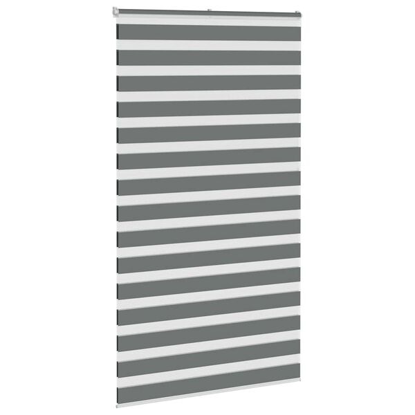 VidaXL Zebra Rolgordijn Donkergrijs 130x200cm - 40% Korting!