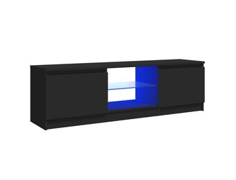 vidaXL TV-meubel met LED 120cm Zwart - 55% Korting!