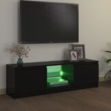 vidaXL TV-meubel met LED 120cm Zwart - 55% Korting!