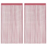 vidaXL Koordgordijnen Roze 2 stuks 100x250 cm - 35% Korting!