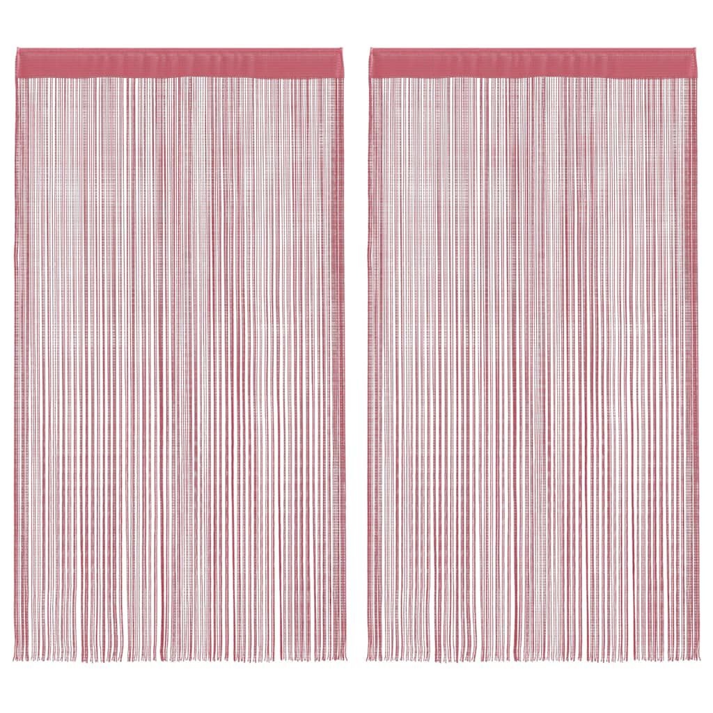 vidaXL Koordgordijnen Roze 2 stuks 100x250 cm - 35% Korting!
