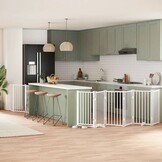 vidaXL Hondenhek 6 Panelen 300cm Vurenhout Wit - 71% Korting!