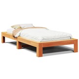 vidaXL Massief Grenenhouten Bedframe (100x200 cm) - Wasbruin - 35% Korting!