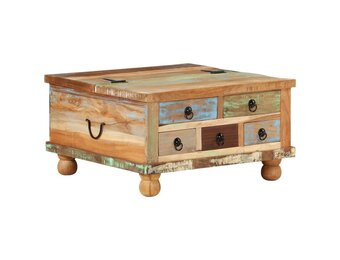 VidaXL Salontafel Gerecycled Hout 70x70x38cm | 40% Korting | Vintage Stijl