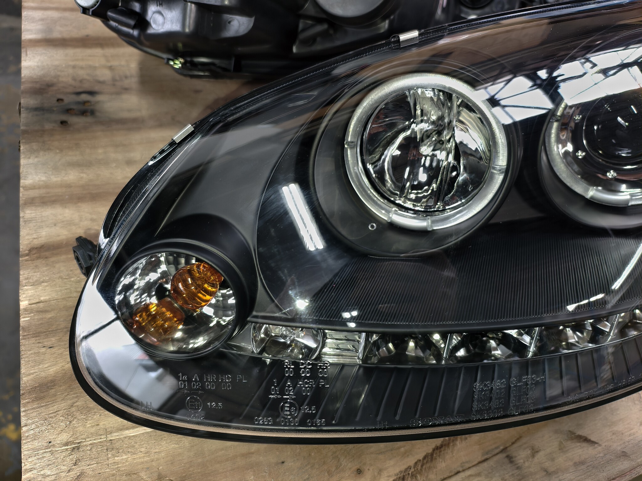 VW Golf 5 Koplampen Dual Halo Angel Eyes Zwart - 55% Korting!