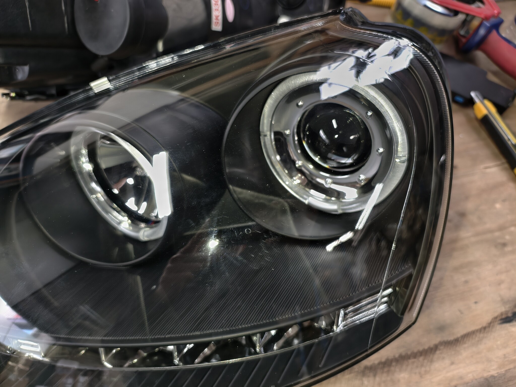 VW Golf 5 Koplampen Dual Halo Angel Eyes Zwart - 55% Korting!