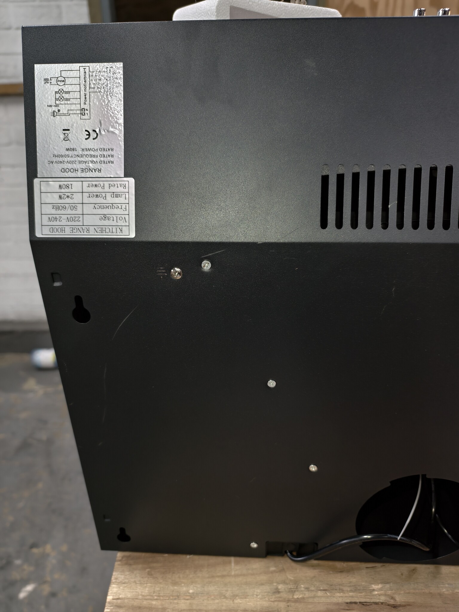 Zwarte Onderbouw Afzuigkap - 280 m³/u - 3 standen - Nu 40% Korting!