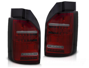 50% Korting! Achterlichten VW T6.1 (vanaf 2020) - LED Rood Smoke - Lichte schade