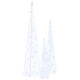 vidaXL Lichtkegelset LED Acryl Blauw 30/45/60cm - 40% Korting!