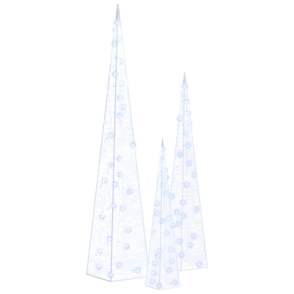 vidaXL Lichtkegelset LED Acryl Blauw 30/45/60cm - 40% Korting!