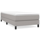 vidaXL Bedframe 90x190cm - Lichtgrijs Stof - 40% Korting!