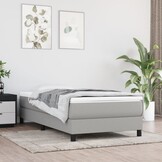 vidaXL Bedframe 90x190cm - Lichtgrijs Stof - 40% Korting!