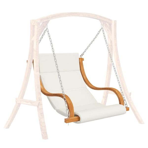 vidaXL Schommelstoel Gebogen Hout met Kussen - 55% Korting!