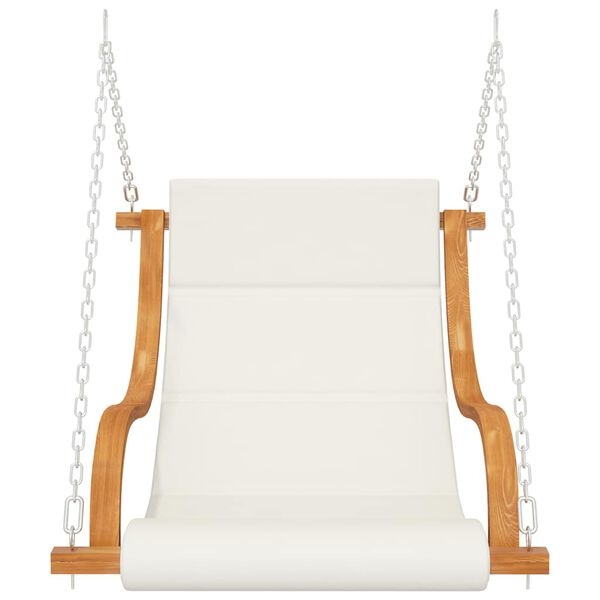 vidaXL Schommelstoel Gebogen Hout met Kussen - 55% Korting!