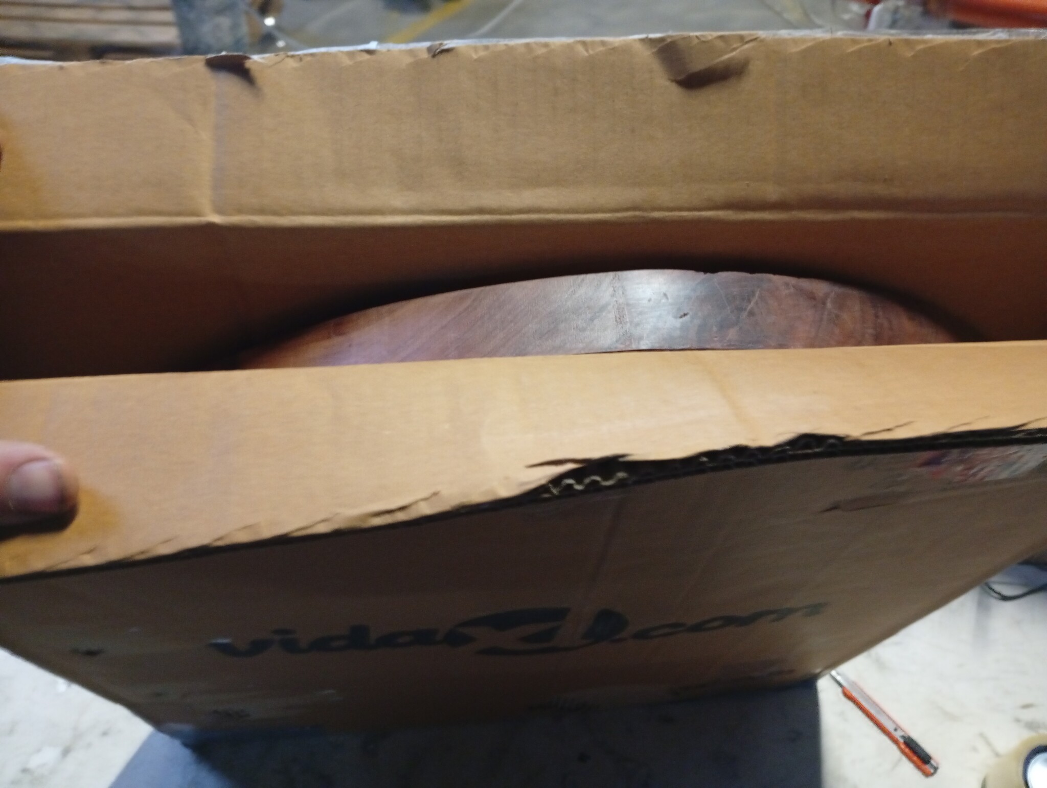 vidaXL Tafelblad Rond Acaciahout Ø 60cm - 55% Korting! Lichte Krasjes