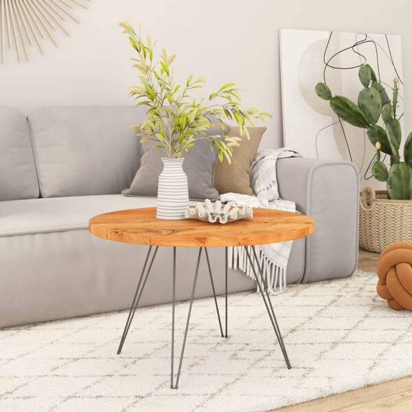 vidaXL Tafelblad Rond Acaciahout Ø 60cm - 55% Korting! Lichte Krasjes