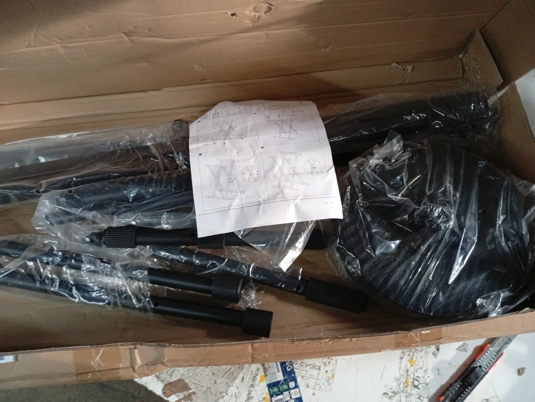 VidaXL Keyboardstandaard & Kruk Dubbel Versterkt Zwart - 55% Korting!