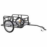VidaXL Fietstrailer Staal Zwart - 40% Korting! 50kg Draagvermogen