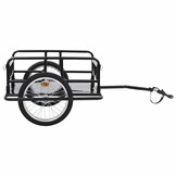 VidaXL Fietstrailer Staal Zwart - 40% Korting! 50kg Draagvermogen