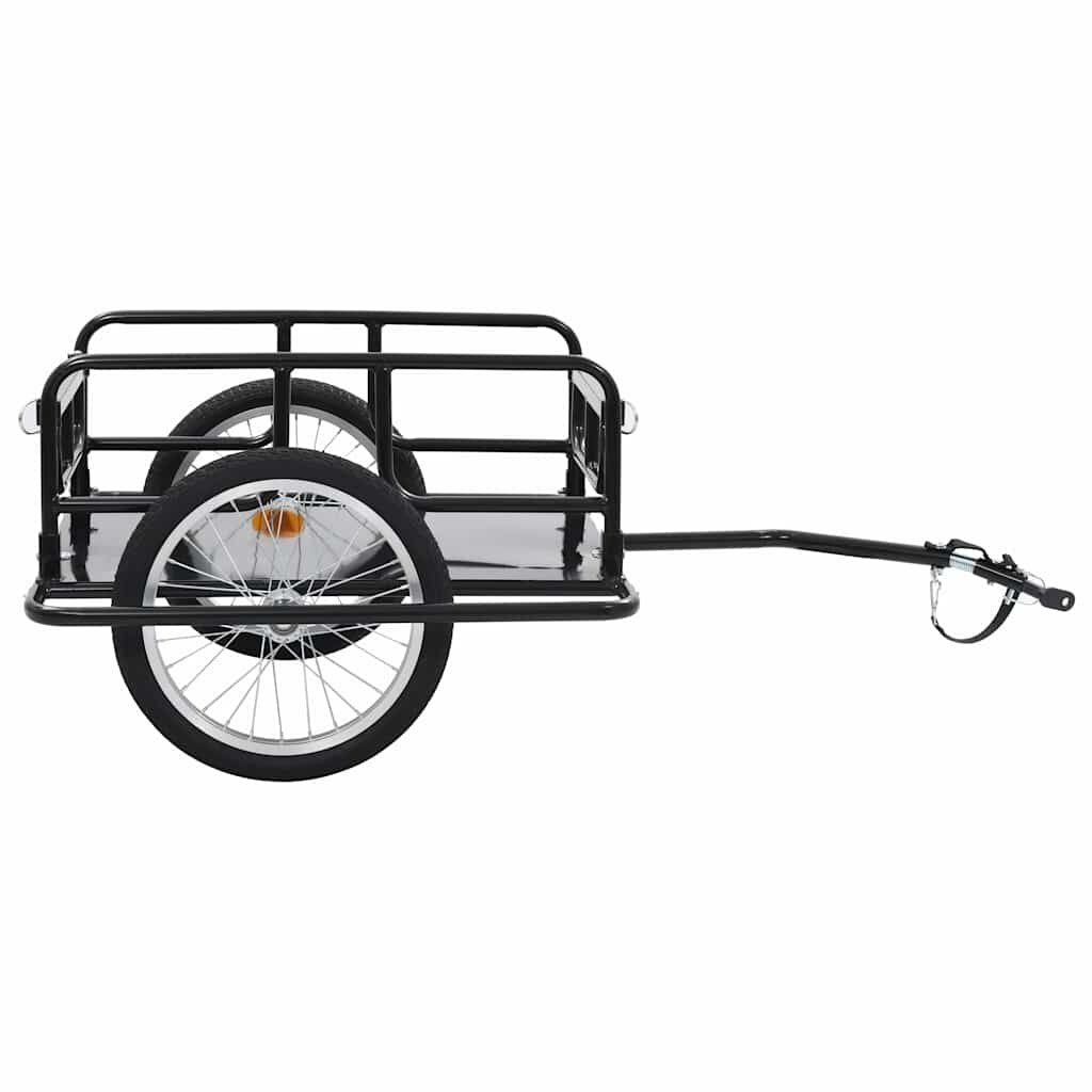 VidaXL Fietstrailer Staal Zwart - 40% Korting! 50kg Draagvermogen