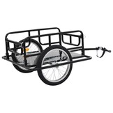 VidaXL Fietstrailer Staal Zwart - 40% Korting! 50kg Draagvermogen