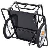VidaXL Fietstrailer Staal Zwart - 40% Korting! 50kg Draagvermogen