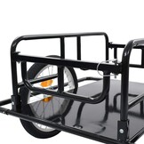 VidaXL Fietstrailer Staal Zwart - 40% Korting! 50kg Draagvermogen