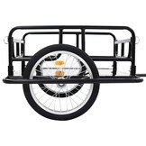 VidaXL Fietstrailer Staal Zwart - 40% Korting! 50kg Draagvermogen
