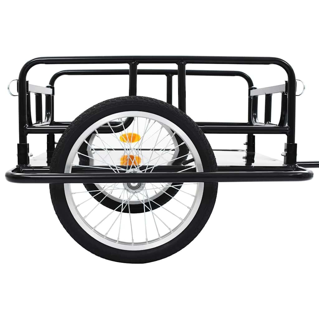 VidaXL Fietstrailer Staal Zwart - 40% Korting! 50kg Draagvermogen