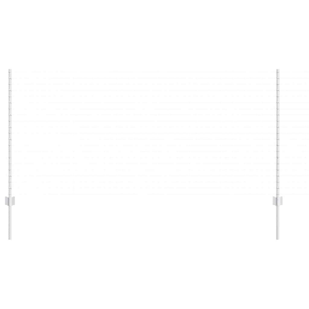 vidaXL Hekpalen 10 stuks Zilver (40% korting!) - Gegalvaniseerd Staal 120 cm