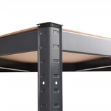 VidaXL Opbergrek 4-laags Staal/Hout Antraciet - 40% Korting!