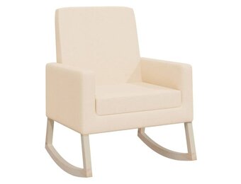 vidaXL Schommelstoel Crèmekleurig Stof - 40% Korting!