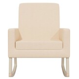 vidaXL Schommelstoel Crèmekleurig Stof - 40% Korting!