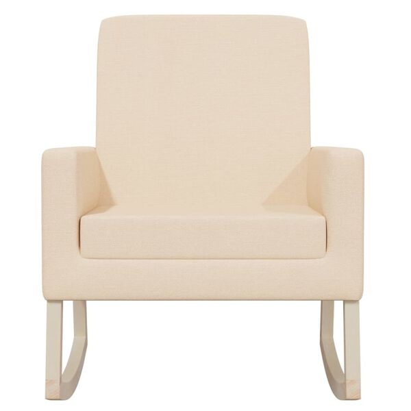 vidaXL Schommelstoel Crèmekleurig Stof - 40% Korting!