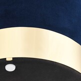 VidaXL Fluweel Kruk Blauw/Goud - 40% Korting! Luxe Zachte Zitting