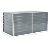 vidaXL Verhoogd Plantenbed Grijs Staal 160x80x77 cm - 55% Korting!