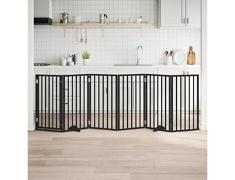 vidaXL Hondenhek 300cm Populierenhout Zwart - 6 Panel - 64% Korting!