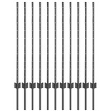 VidaXL Hekpalen Grijs Staal (82% Korting!) - 22 stuks, 100 cm