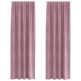 VidaXL Gordijnen Fluweel Donkerroze 140x245cm - 40% Korting!