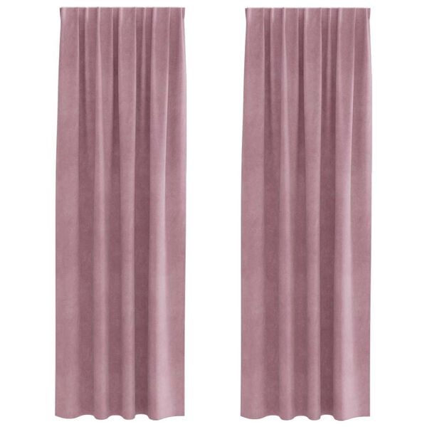 VidaXL Gordijnen Fluweel Donkerroze 140x245cm - 40% Korting!