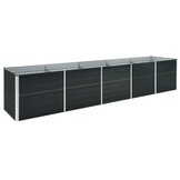 VidaXL Verhoogde Plantenbak 400x80x77cm Staal Antraciet - 40% Korting!