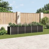 VidaXL Verhoogde Plantenbak 400x80x77cm Staal Antraciet - 40% Korting!