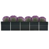VidaXL Verhoogde Plantenbak 400x80x77cm Staal Antraciet - 40% Korting!