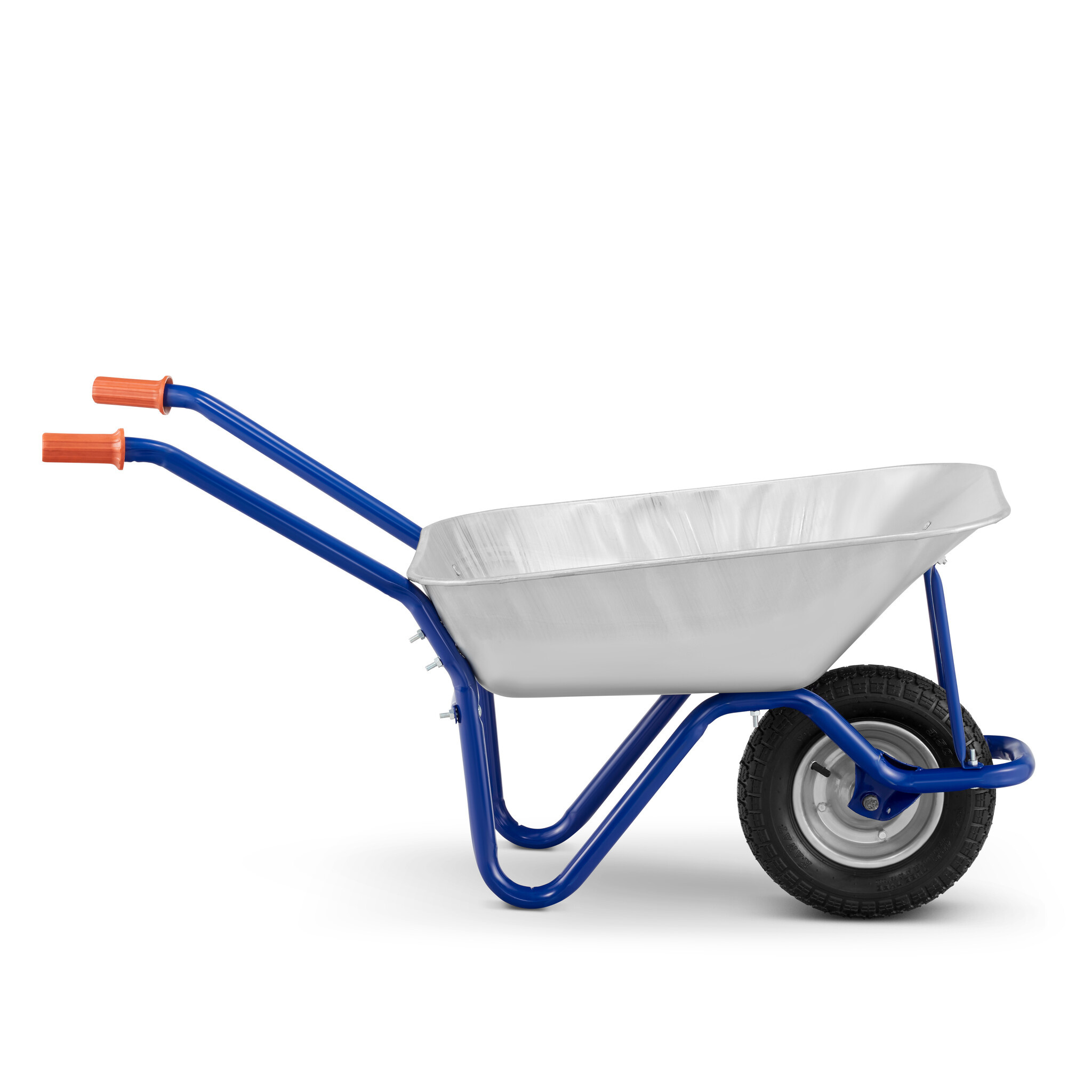 Kruiwagen 125L Verzinkt Staal | 46% Korting | Tot 120 kg - Massief Wiel