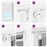 VidaXL Zebra rolgordijn Donkergrijs 60x150 cm | 35% Korting!