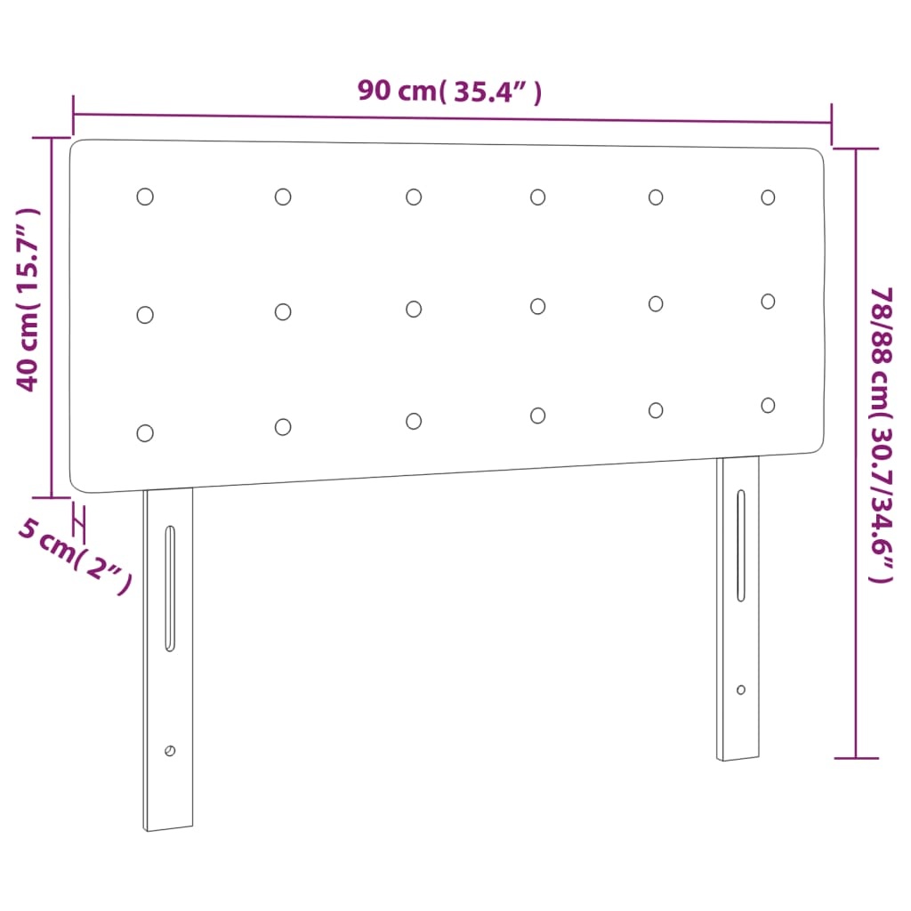 vidaXL Hoofdbord 90x5x78/88 cm Fluweel Zwart - Nu 66% Korting!